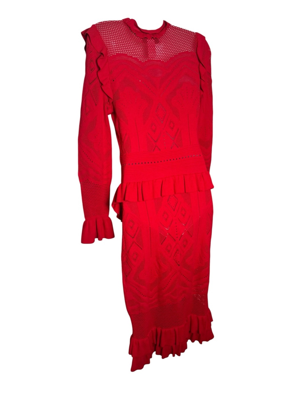 Alexis Red Sivan Ruffle Knit Dress - Picture 8 of 10